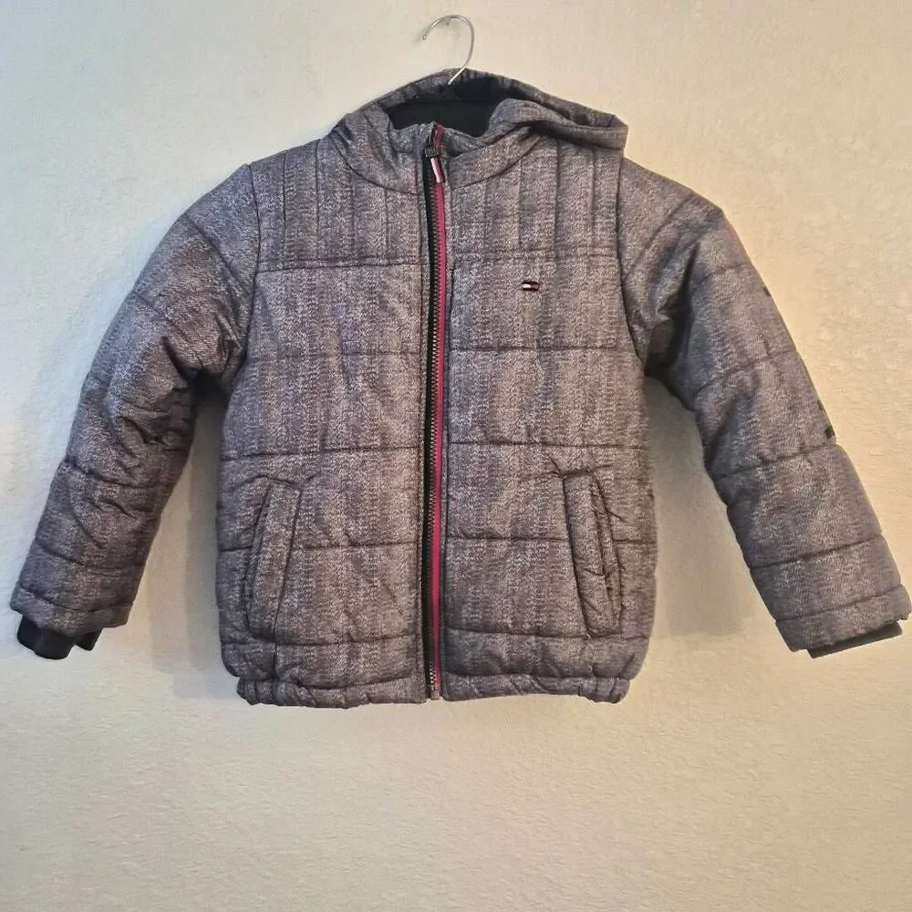 Boy's Tommy Hilfiger Fleece-lined Puffer Jacket: Unisex Kids Waterproof Winter